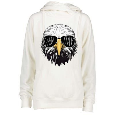 Touchdown American Football Game Day Thanksgiving Bald Eagle Womens Funnel Neck Pullover Hood