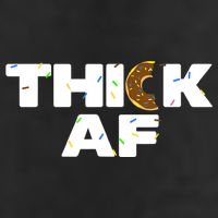 Thick AF Funny Donut Fitness Weightlifting 7 Panel Mesh Trucker Snapback Hat