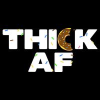 Thick AF Funny Donut Fitness Weightlifting Flat Bill Trucker Hat