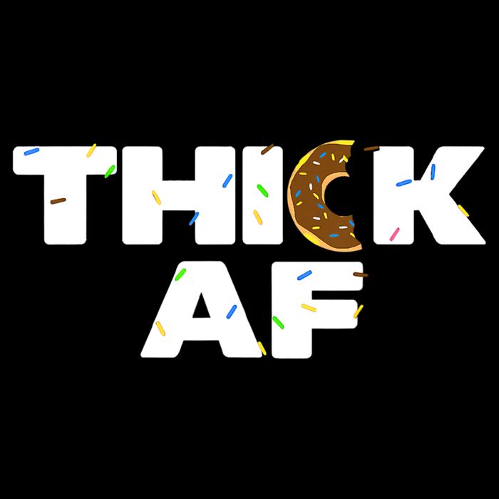 Thick AF Funny Donut Fitness Weightlifting Flat Bill Trucker Hat