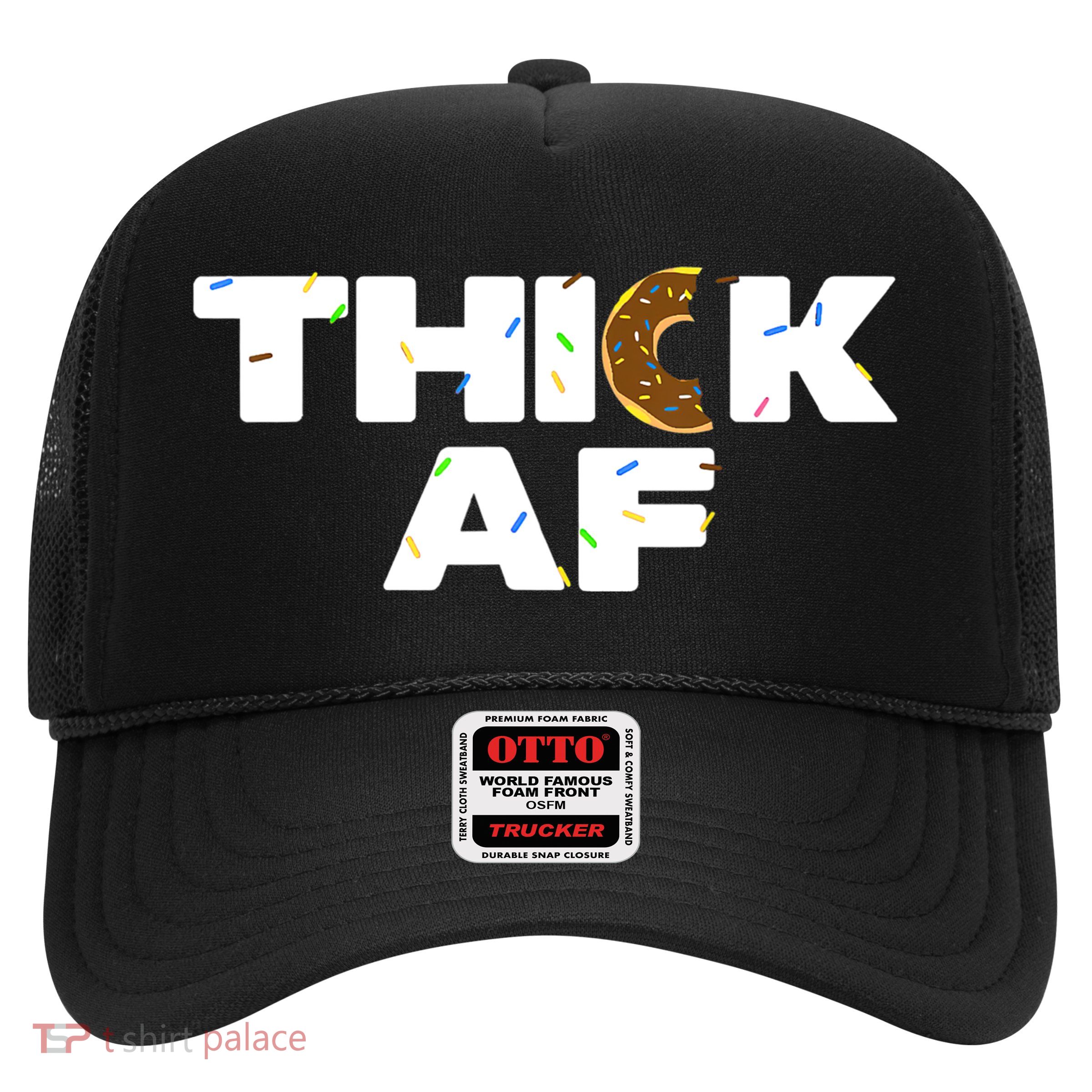 Thick AF Funny Donut Fitness Weightlifting Trucker Hat
