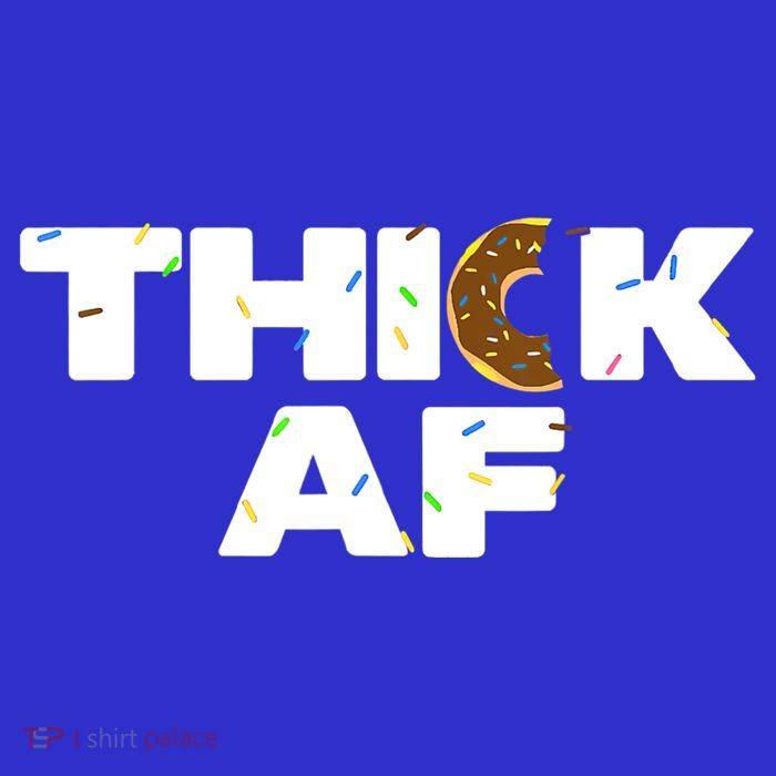 Thick AF Funny Donut Fitness Weightlifting Tall T-Shirt