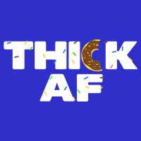 Thick AF Funny Donut Fitness Weightlifting V-Neck T-Shirt