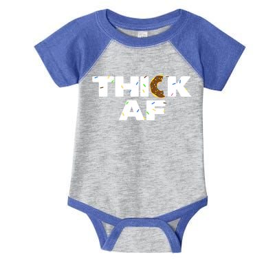 Thick AF Funny Donut Fitness Weightlifting Infant Baby Jersey Bodysuit
