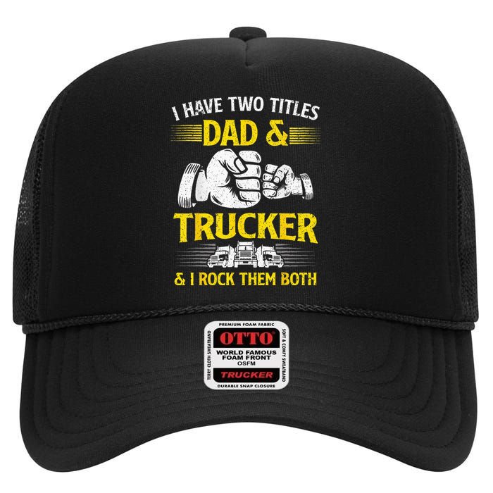 Trucker Accessories For Truck Driver High Crown Mesh Back Trucker Hat