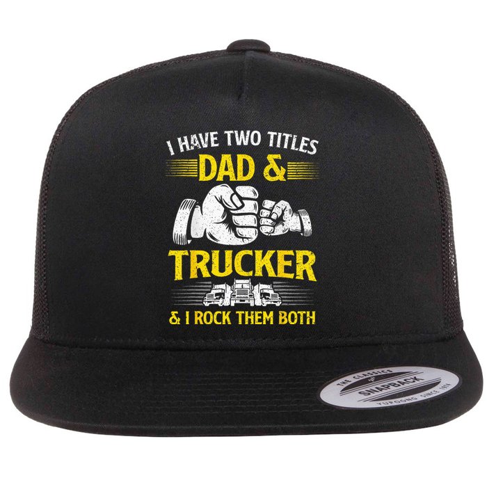 Trucker Accessories For Truck Driver Flat Bill Trucker Hat