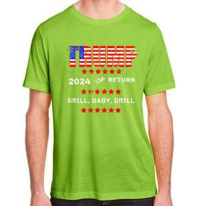 Trump American Flag Patriotic Fourth Of July Usa Drill Gift Adult ChromaSoft Performance T-Shirt