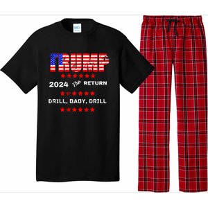 Trump American Flag Patriotic Fourth Of July Usa Drill Gift Pajama Set