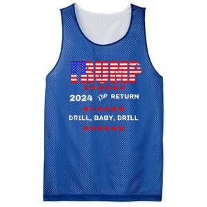 Trump American Flag Patriotic Fourth Of July Usa Drill Gift Mesh Reversible Basketball Jersey Tank