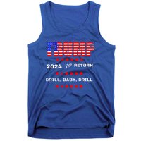 Trump American Flag Patriotic Fourth Of July Usa Drill Gift Tank Top