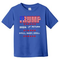 Trump American Flag Patriotic Fourth Of July Usa Drill Gift Toddler T-Shirt