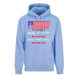 Trump American Flag Patriotic Fourth Of July Usa Drill Gift Unisex Surf Hoodie