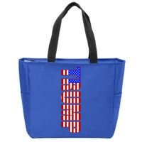 Trump American Flag Patriotic Fourth Of July Usa Gift Zip Tote Bag