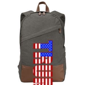 Trump American Flag Patriotic Fourth Of July Usa Gift Cotton Canvas Backpack