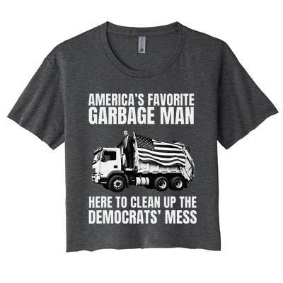 Trump AmericaS Favorite Garbage Man Trash Truck Women's Crop Top Tee