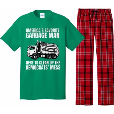 Trump AmericaS Favorite Garbage Man Trash Truck Pajama Set