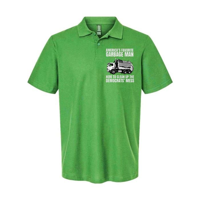 Trump AmericaS Favorite Garbage Man Trash Truck Softstyle Adult Sport Polo