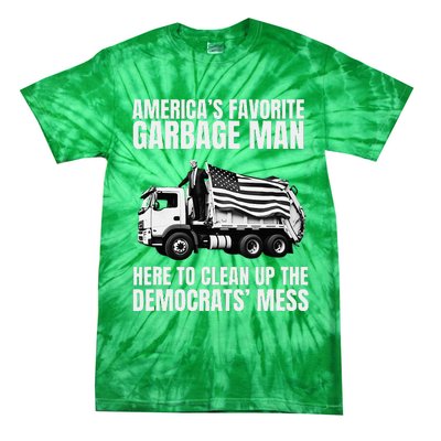 Trump AmericaS Favorite Garbage Man Trash Truck Tie-Dye T-Shirt