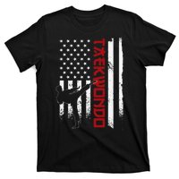 Taekwondo American Flag Taekwondo Fighter Us Flag T-Shirt