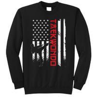 Taekwondo American Flag Taekwondo Fighter Us Flag Sweatshirt