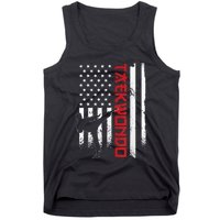 Taekwondo American Flag Taekwondo Fighter Us Flag Tank Top