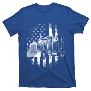 Trucker American Flag Big Rig Semigifttrailer Truck Driver Gift T-Shirt