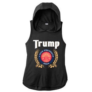 Trump A Fine President 2024 Ladies PosiCharge Tri-Blend Wicking Draft Hoodie Tank