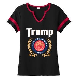 Trump A Fine President 2024 Ladies Halftime Notch Neck Tee