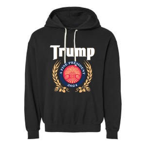 Trump A Fine President 2024 Garment-Dyed Fleece Hoodie