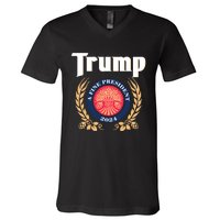 Trump A Fine President 2024 V-Neck T-Shirt