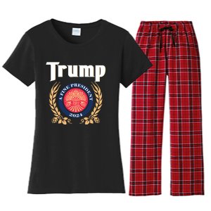 Trump A Fine President 2024 Women's Flannel Pajama Set