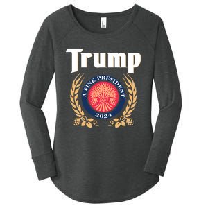 Trump A Fine President 2024 Women's Perfect Tri Tunic Long Sleeve Shirt