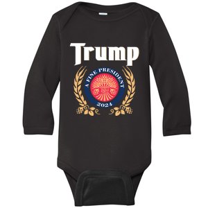 Trump A Fine President 2024 Baby Long Sleeve Bodysuit