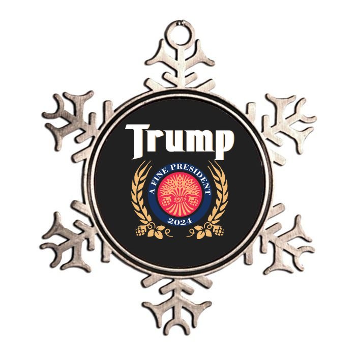 Trump A Fine President 2024 Metallic Star Ornament