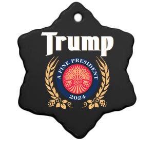 Trump A Fine President 2024 Ceramic Star Ornament