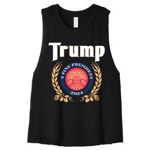 Trump A Fine President 2024 Women's Racerback Cropped Tank