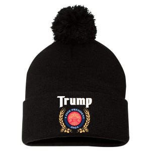 Trump A Fine President 2024 Pom Pom 12in Knit Beanie