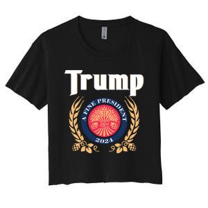 Trump A Fine President 2024 Women's Crop Top Tee