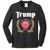 Trump A Fine President 2024 Kids Long Sleeve Shirt