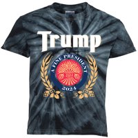 Trump A Fine President 2024 Kids Tie-Dye T-Shirt