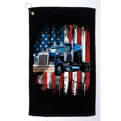 Trucker American Flag Truck Driver Gift Truck Driver Gift Golf Towel