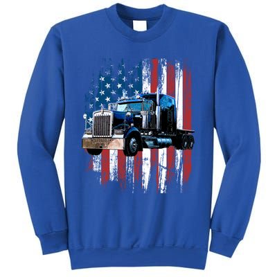 Trucker American Flag Truck Driver Gift Truck Driver Gift Sweatshirt