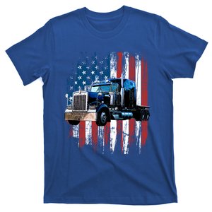 Trucker American Flag Truck Driver Gift Truck Driver Gift T-Shirt