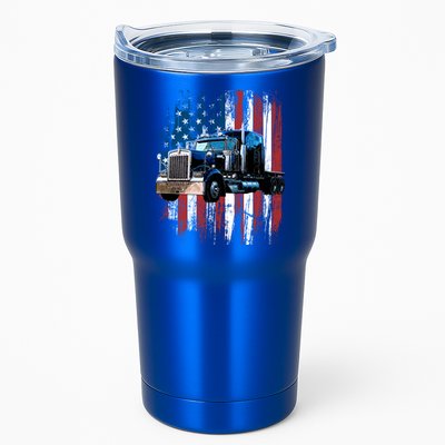 Trucker American Flag Truck Driver Gift Truck Driver Gift Tumbler