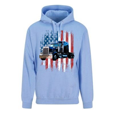 Trucker American Flag Truck Driver Gift Truck Driver Gift Unisex Surf Hoodie