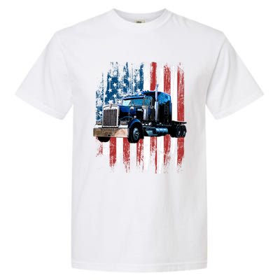 Trucker American Flag Truck Driver Gift Truck Driver Gift Garment-Dyed Heavyweight T-Shirt