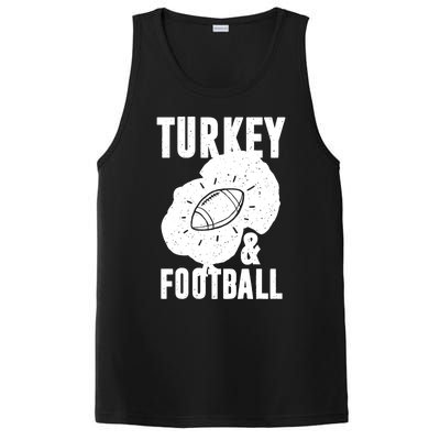 Turkey And Football Gift Thanksgiving Football Gift PosiCharge Competitor Tank