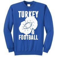 Turkey And Football Gift Thanksgiving Football Gift Sweatshirt