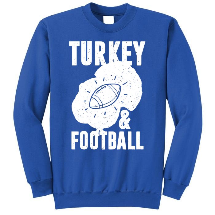 Turkey And Football Gift Thanksgiving Football Gift Sweatshirt