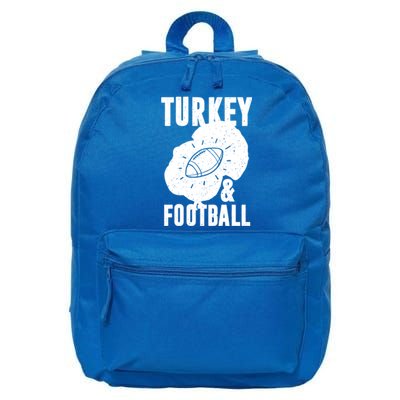 Turkey And Football Gift Thanksgiving Football Gift 16 in Basic Backpack